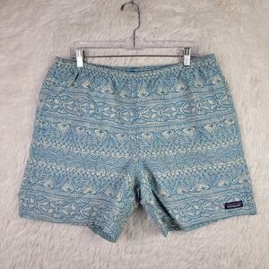 Patagonia Worn Wear Mens L Geometric Baggies 6" Hybrid Lined Shorts